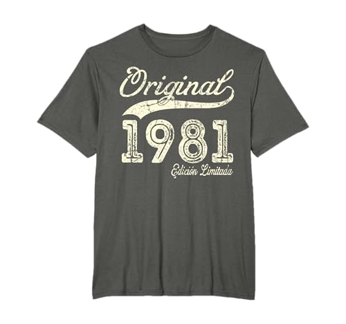 Original 1981 45 Años Cumpleaños Hombre Fabricado En 1981 Camiseta