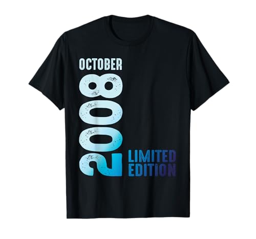 Octubre 2008 Edición Limitada Año 2008 Cumpleaños 2008 Camiseta