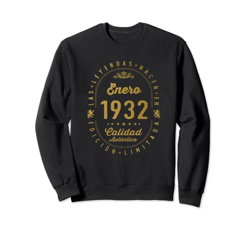 91 años Cumpleaños Las Leyendas nacen en Enero de 1932 Sudadera