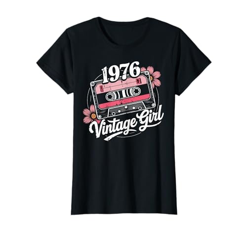 49 años mujer vintage 1976 cumpleaños 49 retro mujer 1976 Camiseta
