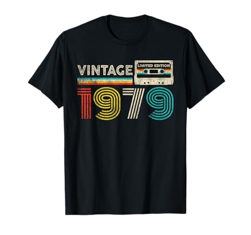 47th Birthday Gifts Vintage 1979 Cassette Tape Retro Vintage Camiseta