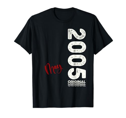 20.º cumpleaños Hombre Original Mayo de 2005 20 años Camiseta