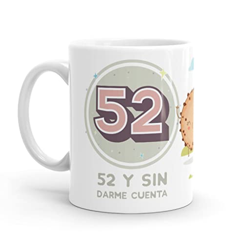 Puterful - Taza 52 Cumpleaños - Tazas originales para café - Resistente al microondas y...