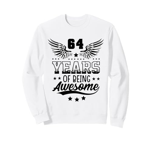 Vintage 64 cumpleaños Hombres 64 años Regalos 64 cumpleaños Sudadera