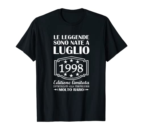 Las leyendas nacieron en julio de 1998 cumpleaños años Camiseta