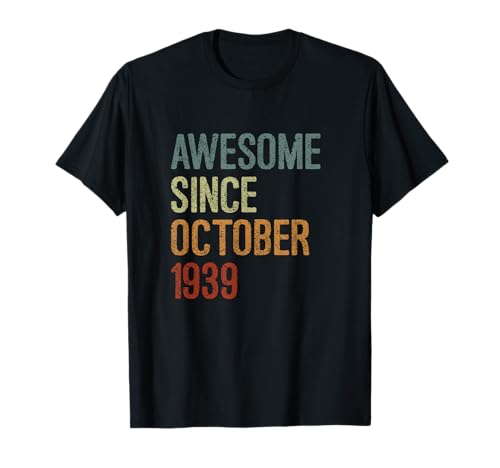 Impresionante desde octubre de 1939, regalo de cumpleaños divertido retro Camiseta