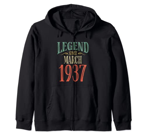 Leyenda desde marzo de 1937 diseño de cumpleaños Sudadera con Capucha