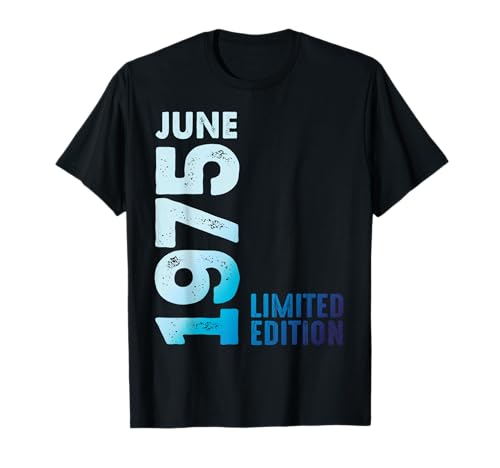 Junio 1975 Año 1975 Retro 1975 Vintage Edición Limitada 1975 Camiseta
