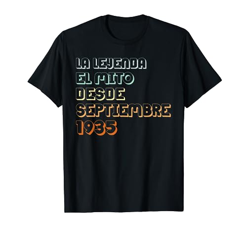 88 Años Cumpleaños 1935 88 Septiembre La leyenda El Mito Camiseta