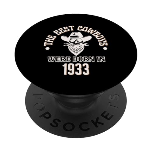 Los Mejores Vaqueros Nacieron en 1933, Regalo de cumpleaños para niños del Oeste PopSockets...