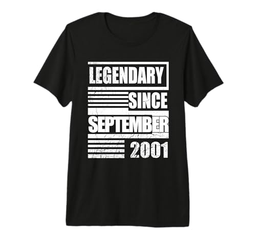 25 cumpleaños Legendario Desde septiembre de 2001 B-Day Camiseta Premium