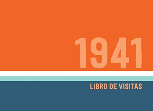 1941 Libros de Visitas: Libro de visitas para fiestas de cumpleaños de estilo retro para que la...