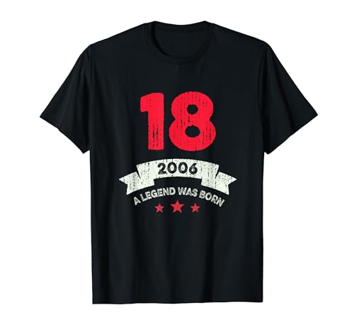 TODO Camiseta número 1️⃣8️⃣】🎊🎁 Artículos para regalo para l@s que cumplen  18 años y tienen su año de nacimiento en en 2006