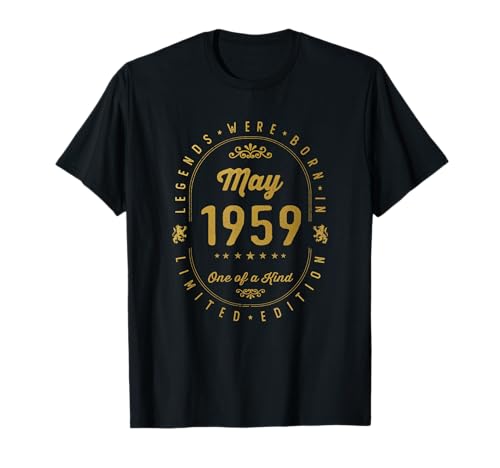 Legends Were Born In May 1959 Cumpleaños Camiseta