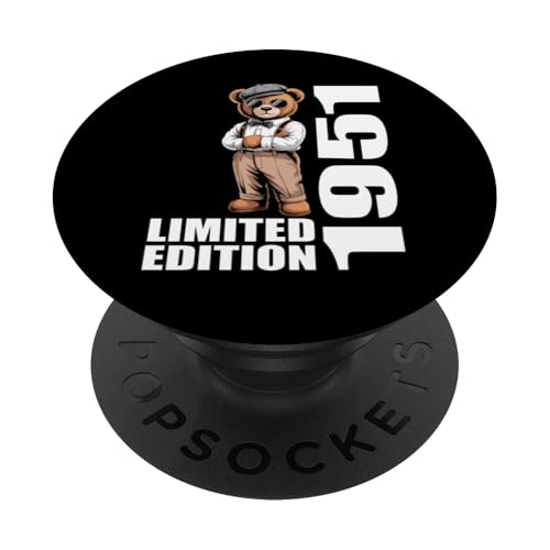 1951 Edición Limitada Oso Cumpleaños 1951 Vintage 1951 Retro PopSockets PopGrip Adhesivo