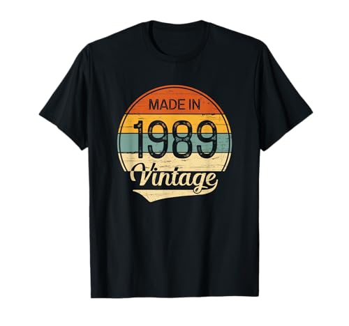 Regalo Hombre Mujer Cumpleaños 1989 - Vintage Made in 1989 Camiseta