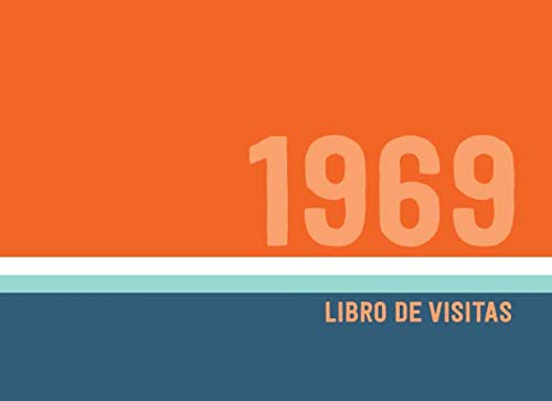 1969 Libros de Visitas: Libro de visitas para fiestas de cumpleaños de estilo retro para que la...