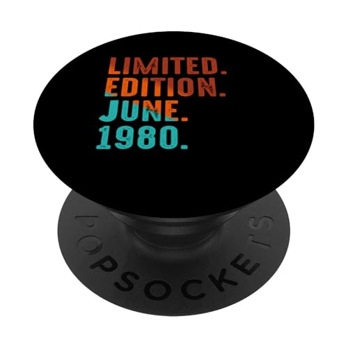 Edición Limitada Cumpleaños Junio 1980 PopSockets PopGrip Adhesivo