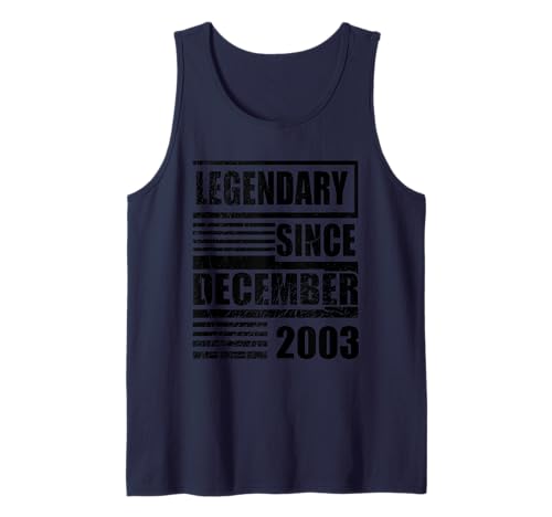 23 cumpleaños Legendario Desde diciembre de 2003 cumpleaños Camiseta sin Mangas