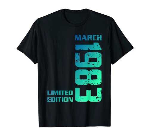 40 cumpleaños mujer hombre 40 años regalos marzo 1983 Camiseta