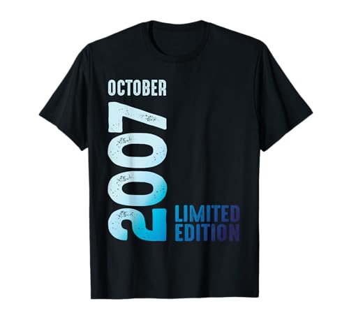 Octubre 2007 Edición Limitada Año 2007 Cumpleaños 2007 Camiseta