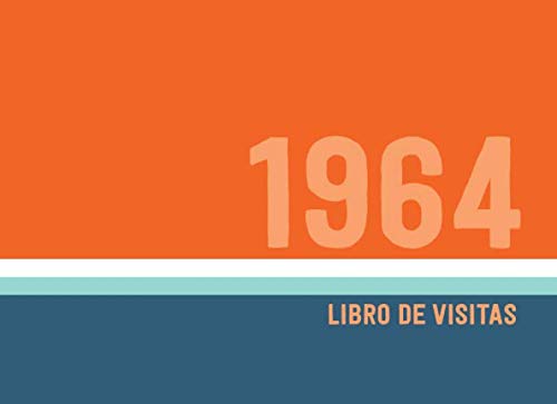 1964 Libros de Visitas: Libro de visitas para fiestas de cumpleaños de estilo retro para que la...