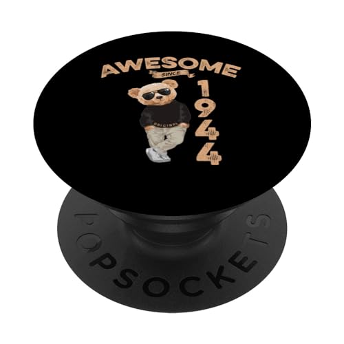 Awesome Since 1944 - Oso de peluche para cumpleaños PopSockets PopGrip Intercambiable