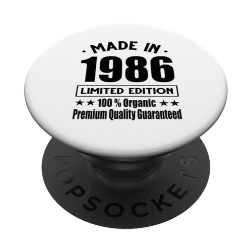 Edición Limitada 1986 Cumpleaños 1986 Nacido en 1986 PopSockets PopGrip Adhesivo