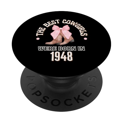 Las Mejores Vaqueras Nacieron en 1948 Regalo de cumpleaños Occidental para niña PopSockets PopGrip...