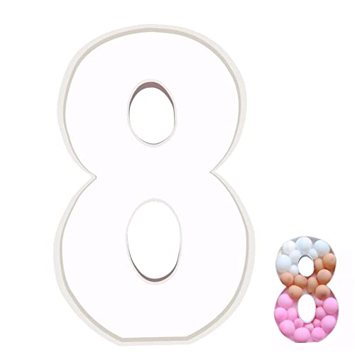 Número de globos, número de globo 8, 28.74 cartón relleno 8, caja de tablero de globo decorativo...