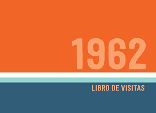 1962 Libros de Visitas: Libro de visitas para fiestas de cumpleaños de estilo retro para que la...