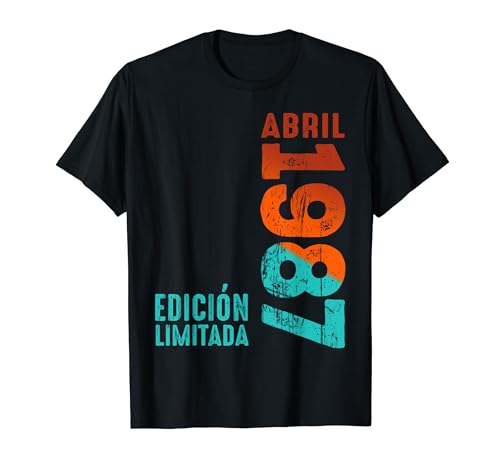 Edición limitada Abril 1987 Retro 1987 Vintage 1987 Camiseta