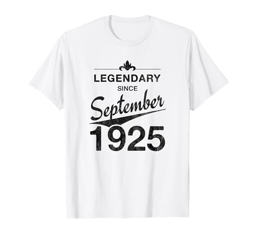 100 cumpleaños Nacido en Septiembre de 1925 Vintage 100 años Camiseta