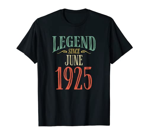 Diseño de cumpleaños de la leyenda desde junio de 1925 Camiseta