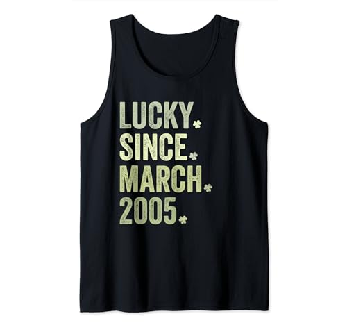 Afortunado desde marzo de 2005, fiesta de cumpleaños número 19 de San Patricio Camiseta sin Mangas