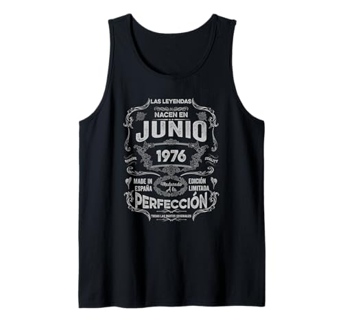 Mujer Leyendas Junio 1976 Hombre Mujer 49 Años Cumpleaños Camiseta sin Mangas