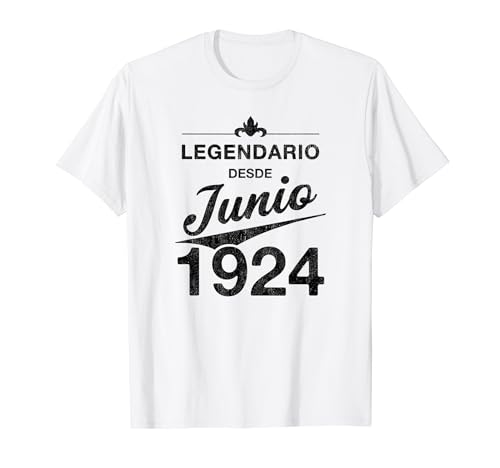 100 cumpleaños Nacido en Junio de 1924 Vintage 100 años Camiseta