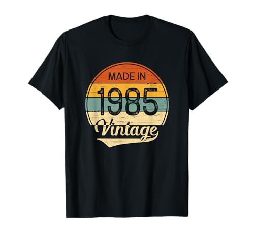 Regalo Hombre Mujer Cumpleaños Vintage Made in 1985 Camiseta