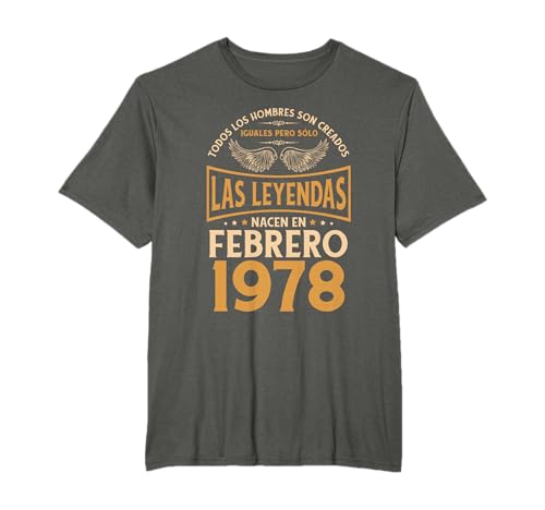Cumpleaños Hombre Regalos Las Leyendas Febrero 1978 Camiseta
