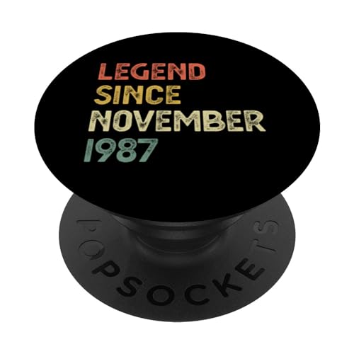 Leyenda de cumpleaños de 37 años desde noviembre de 1987 PopSockets PopGrip Adhesivo