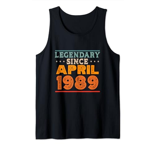 Legendary desde abril de 1989 impresionante fiesta de cumpleaños retro Camiseta sin Mangas