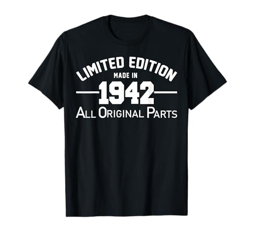 Limited Edition 1942 Año 1942 Cumpleaños Camiseta