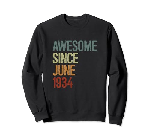Impresionante desde junio de 1934, regalo de cumpleaños divertido retro Sudadera