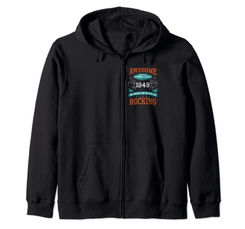 Impresionante desde febrero de 1949 Cumpleaños y aniversario Sudadera con Capucha