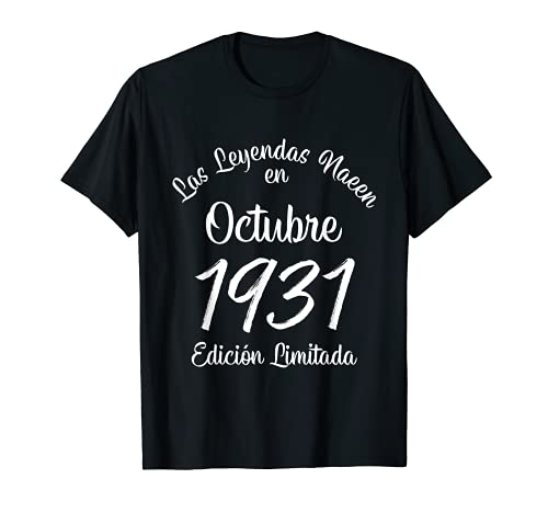 Las Leyendas nacen en Octubre de 1931 Regalo de 90 años Camiseta