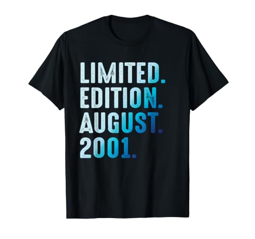 Agosto 2001 Cumpleaños Año 2001 Edición Limitada Camiseta