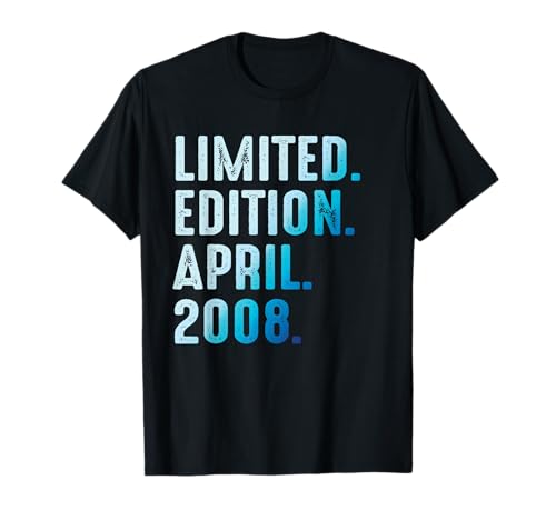 Abril 2008 Año 2008 Retro 2008 Vintage Edición Limitada Camiseta