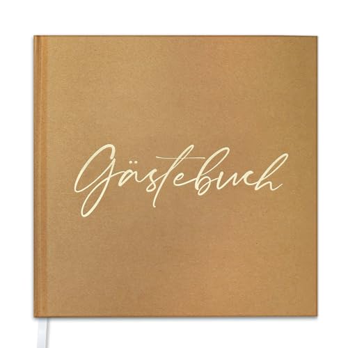 Libro de visitas para bodas, 72 páginas, papel de 160 g/m², libro de visitas con título dorado,...