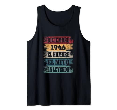 Hombre 76 Cumpleaños Regalo Años Divertido Diciembre 1946 Camiseta sin Mangas