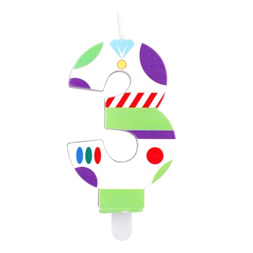 Vela de Cumpleaños Tinoaly con Forma de Robot Astronauta, Multicolor, Lúdico, para Niños y...